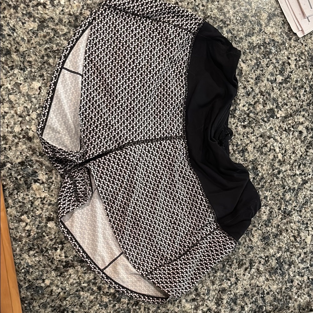 Black and White Patterned Shorts